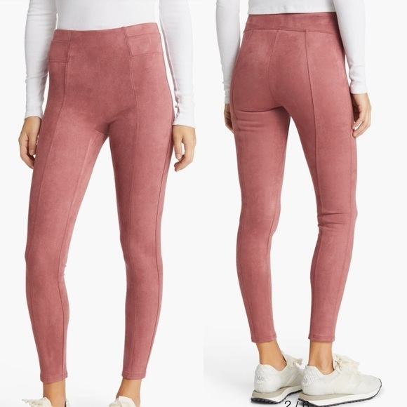 SPANX High Waist Faux Suede Leggings NWT - Picture 1 of 14